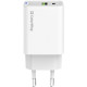 Зарядний пристрій ColorWay C101E GaN Mini 45W PD PPS USB-C + USB-A QC4.0 white (CW-CHS060PD-WT)
