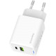 Зарядний пристрій ColorWay C101E GaN Mini 45W PD PPS USB-C + USB-A QC4.0 white (CW-CHS060PD-WT)