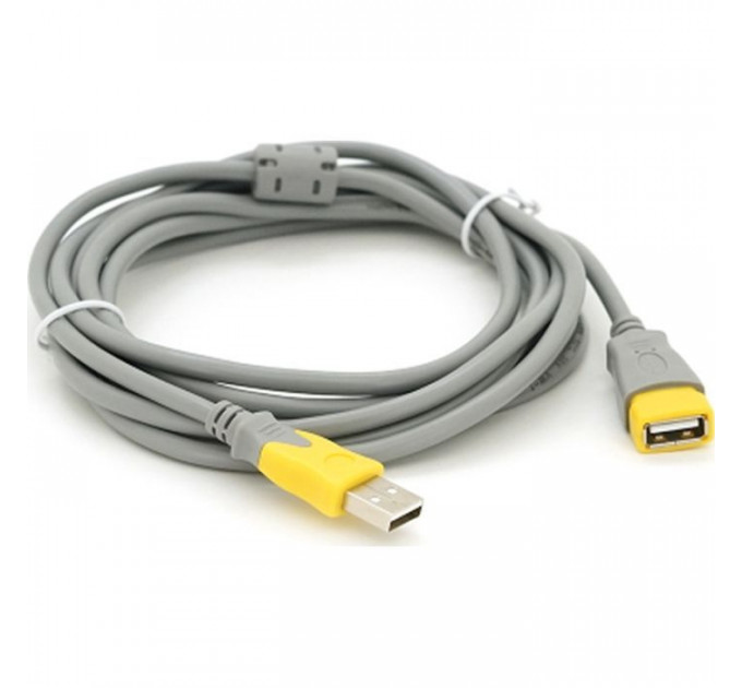 Дата кабель USB 2.0 AM\/AF 3.0m ferrite grey yellow V-LINK (YT-AM\/AF-3.0GY)