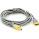 Дата кабель USB 2.0 AM\/AF 3.0m ferrite grey yellow V-LINK (YT-AM\/AF-3.0GY)