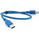 Дата кабель USB 3.0 AM\/AM 0.6m Blue Voltronic (YT-3.0AM+AM-0.6)