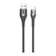 Дата кабель USB 2.0 AM to Lightning 1.0m 2A zinc alloy black XO (NB138-L-1-BK)