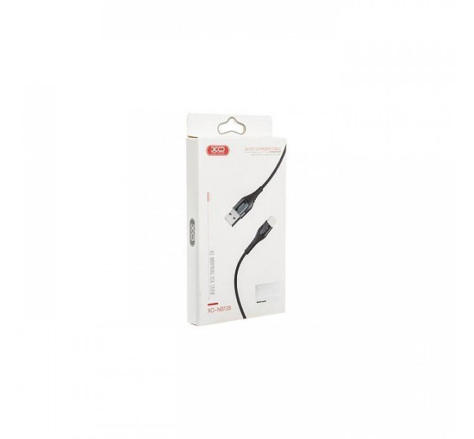 Дата кабель USB 2.0 AM to Lightning 1.0m 2A zinc alloy black XO (NB138-L-1-BK)