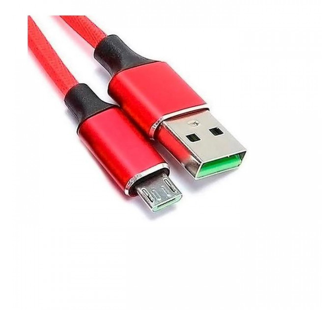 Дата кабель USB 2.0 AM to Micro 5P 1.0m 2.4A braided red XO (NB143-M1-RD)