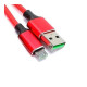 Дата кабель USB 2.0 AM to Micro 5P 1.0m 2.4A braided red XO (NB143-M1-RD)