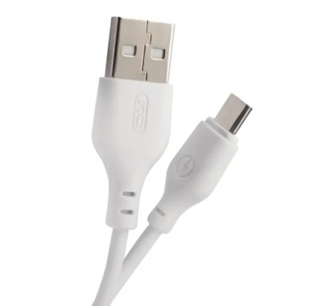 Дата кабель USB 2.0 AM to Micro 5P 1.0m 2.1A white XO (XO-NB-103-MC-1-WH)