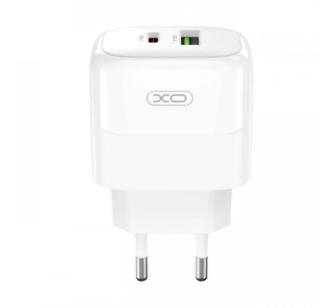 Зарядний пристрій XO 1xUSB QC3.0 + 1xUSB-C PD20W (XO-QC37)