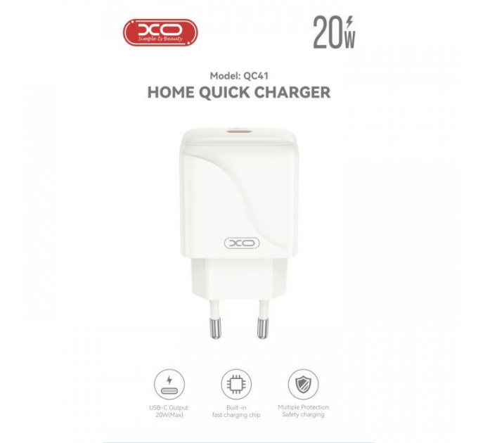 Зарядное устройство для XO USB-C PD20W (XO-QC41)