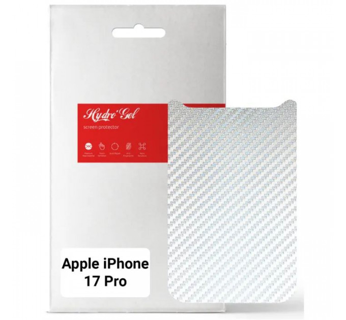 Плівка захисна Armorstandart Back panel Carbone Apple iPhone 17 Pro Silver (ARM86196)