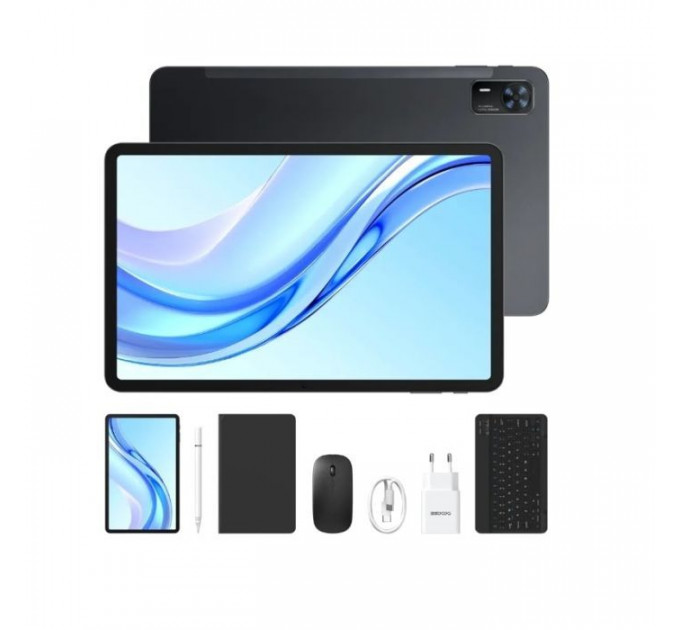 Планшет Doogee Tab E3+ 12\" 8\/256GB 4G (LTE) Black VIP Edition Стилус,чехол,стекло,клавиатура,мышка, БП (6923740264294)