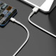 Дата кабель USB to USB-C 1.0m 6A 66W white Baseus (CAKF000102)