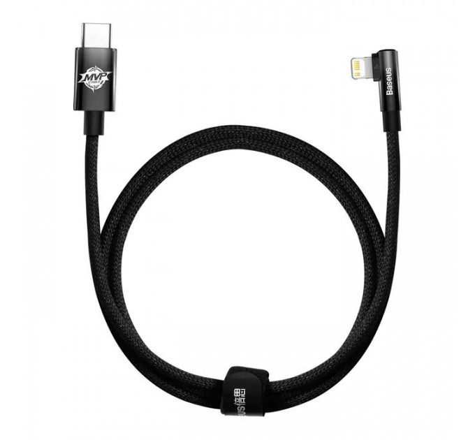 Дата кабель USB-C to Lightning 1.0m 20W 90° corner black Baseus (CAVP000201)