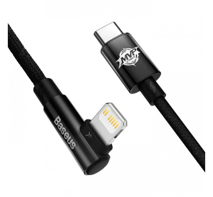 Дата кабель USB-C to Lightning 1.0m 20W 90° corner black Baseus (CAVP000201)
