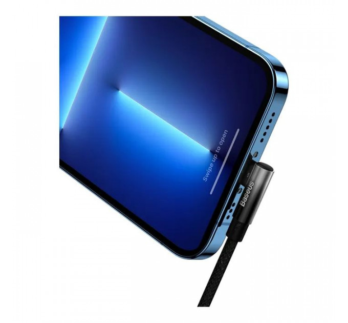 Дата кабель USB-C to Lightning 1.0m 20W 90° corner black Baseus (CAVP000201)