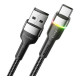 Дата кабель USB 2.0 AM to USB-C 1.0m 3A LED black Essager (EXCT-XCD01)