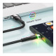 Дата кабель USB 2.0 AM to USB-C 1.0m 3A LED black Essager (EXCT-XCD01)