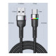 Дата кабель USB 2.0 AM to USB-C 1.0m 3A LED black Essager (EXCT-XCD01)