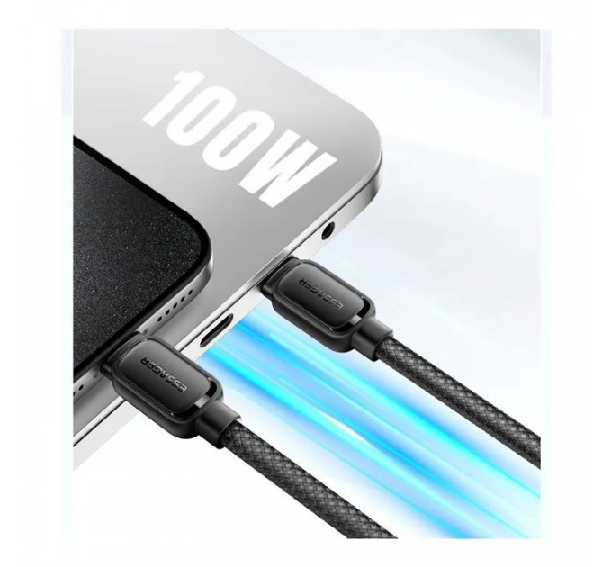 Дата кабель USB-C to USB-C 1.0m 100W black Essager (EXCTT1-TD01-P)