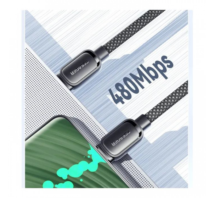 Дата кабель USB-C to USB-C 1.0m 100W black Essager (EXCTT1-TD01-P)