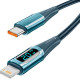 Дата кабель USB-C to Lightning 1.0m 20W Digital Display blue Essager (EXCTL-YD03)
