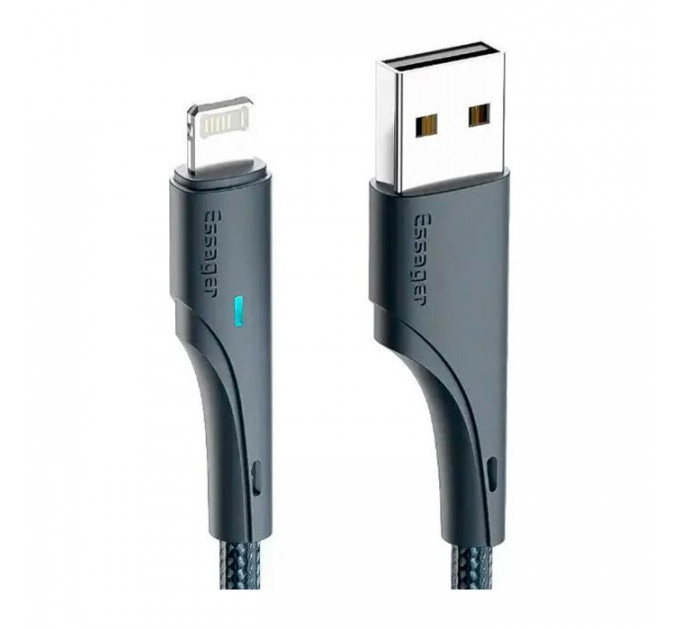 Дата кабель USB 2.0 AM to Lightning 1.0m 2.4A black Essager (EXCL-LS01)