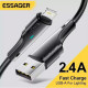 Дата кабель USB 2.0 AM to Lightning 1.0m 2.4A black Essager (EXCL-LS01)