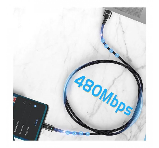 Дата кабель USB 2.0 AM to USB-C 3.0m 100W black Essager (EXC7A-CGC01-P)