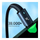 Дата кабель USB 2.0 AM to USB-C 3.0m 100W black Essager (EXC7A-CGC01-P)