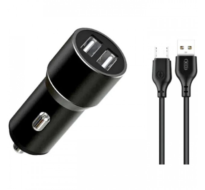 Зарядний пристрій XO 1xUSB + cable USB to Micro 5P TZ09 black (6920680873487)