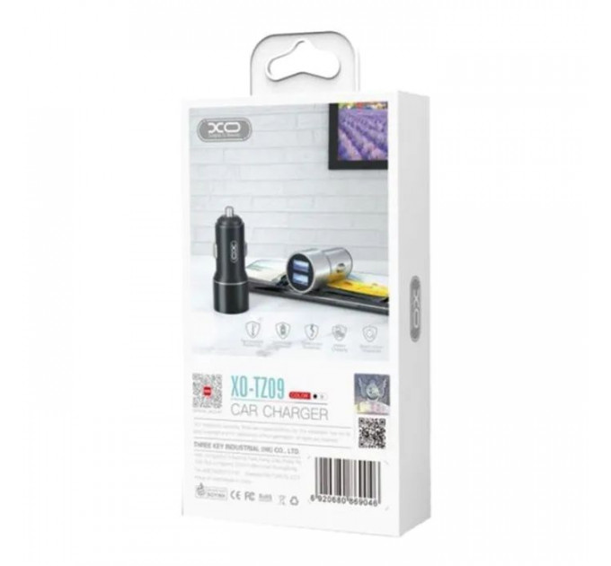 Зарядний пристрій XO 1xUSB + cable USB to Micro 5P TZ09 black (6920680873487)