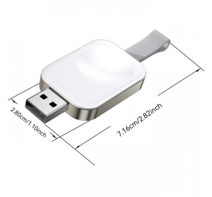 Зарядний пристрій Essager Wireless charger for smart watch USB white (EWXA-YB02-Z)