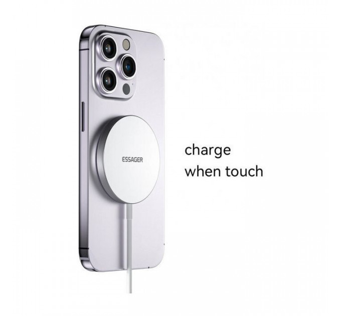 Зарядний пристрій Essager 2-in-1 wireless charger 15W magnetic for phone and earphones (EWXCX-YT02-Z)