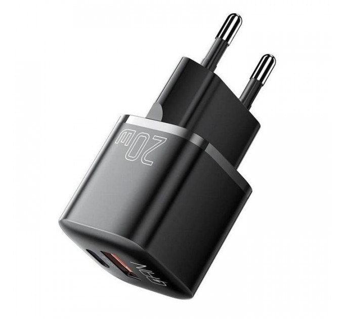 Зарядний пристрій Essager 1xUSB + 1xUSB-C PD20W GaN (ECTAC-HMB01-P)