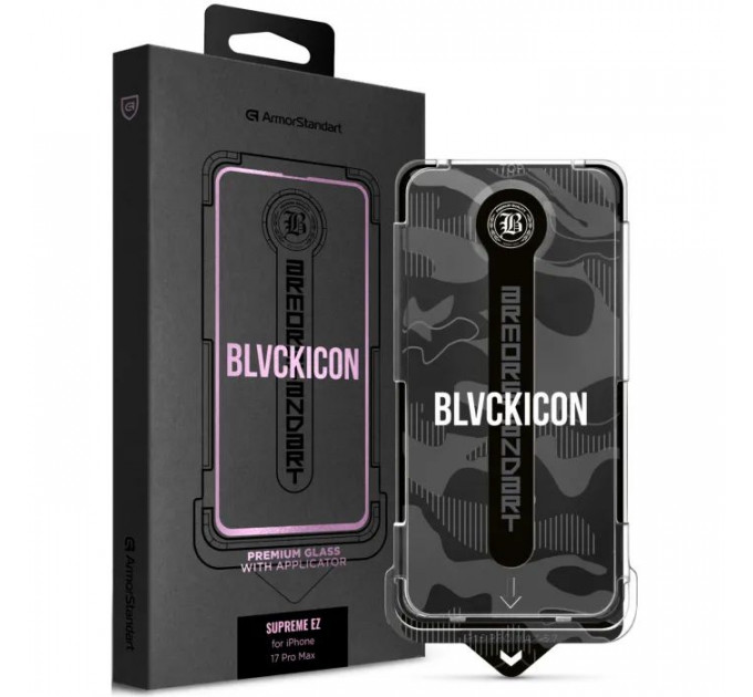 Скло захисне Armorstandart Black Icon Supreme EZ iPhone 17 Pro Max (ARM86408)