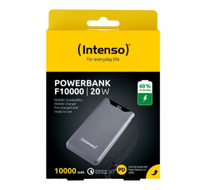 Батарея універсальна Intenso F10000 10000mAh QC3.0 grey (7332034)