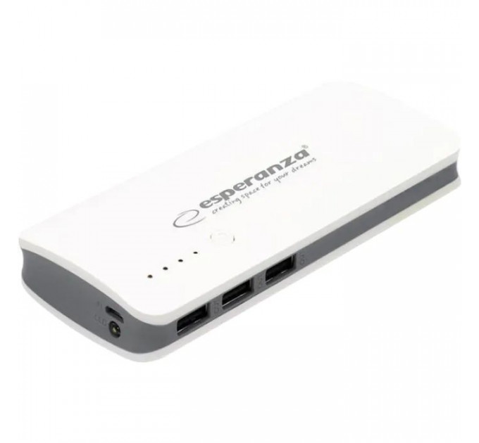 Батарея універсальна Esperanza 8000mAh input\/Micro-USB, output\/3*USB, White\/Grey (EMP106WE)