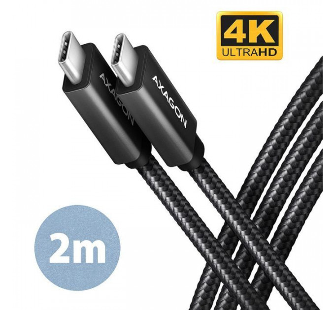 Дата кабель USB-C to USB-C 2.0m USB 3.2 Gen 2 PD 100W 5A 4K black AXAGON (BUCM32-CM20AB) Дата кабель USB-C to USB-C 2.0m USB 3.2 Gen 2 PD 100W 5A 4K black AXAGON (BUCM32-CM20AB)