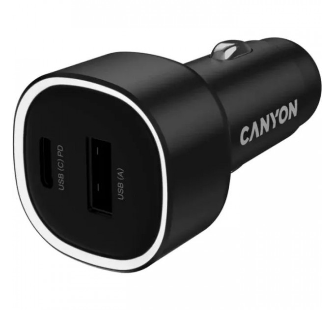 Зарядное устройство для Canyon 1xUSB + 1xUSB-C PD48W black (CNE-CCABR3AC)