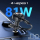 Зарядное устройство Promate 1xUSB-C PD + 1xUSB + cable USB-C\/Lightning max 81W black (powerdrive-rci81)