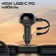 Зарядное устройство Promate 1xUSB-C PD + 1xUSB + cable USB-C\/Lightning max 81W black (powerdrive-rci81)