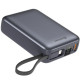 Батарея універсальна SWISSTEN 20000mAh SPACE 22\/5W PD QC w\/built-in cables USB-C\/LIGHTNING Silver (8595217490598)