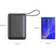 Батарея универсальная SWISSTEN 20000mAh SPACE 22\/5W PD QC w/built-in cables USB-C/LIGHTNING Silver (8595217490598)