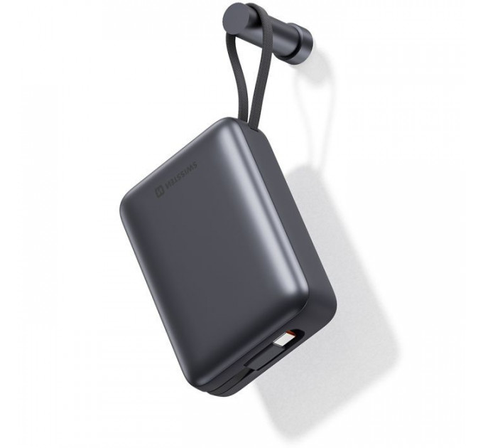 Батарея универсальная SWISSTEN 20000mAh SPACE 22\/5W PD QC w/built-in cables USB-C/LIGHTNING Silver (8595217490598)