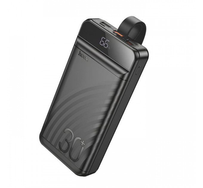 Батарея универсальная HOCO 30000mAh Element PD/20W, QC/22.5W, LED Lamp, Black (J123B/714735)