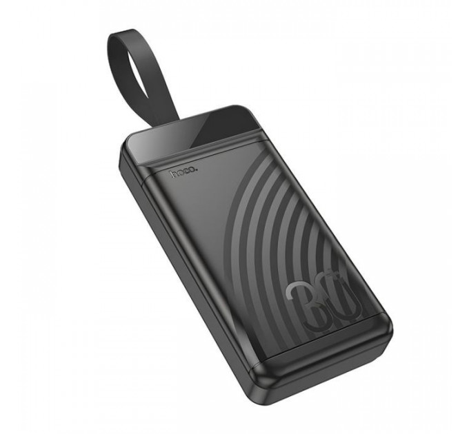 Батарея универсальная HOCO 30000mAh Element PD/20W, QC/22.5W, LED Lamp, Black (J123B/714735)