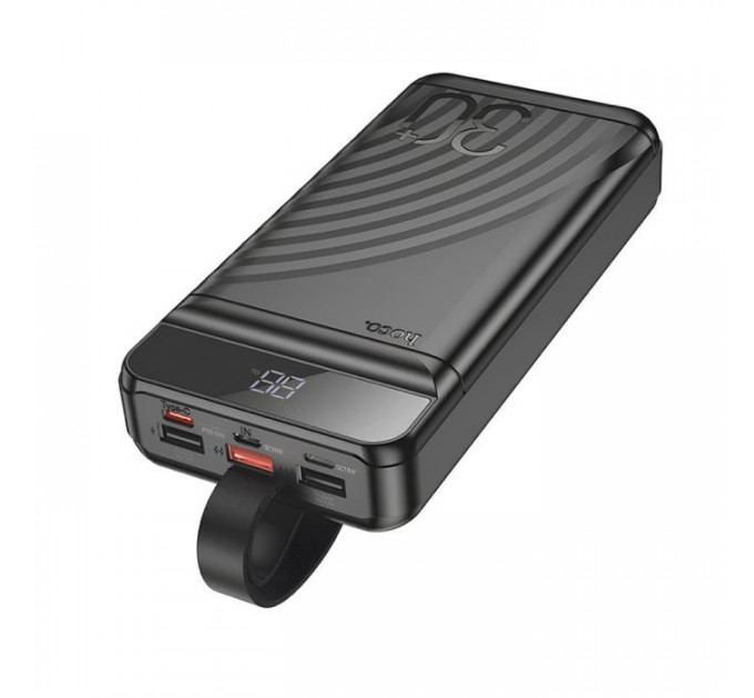 Батарея универсальная HOCO 30000mAh Element PD/20W, QC/22.5W, LED Lamp, Black (J123B/714735)