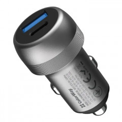 Зарядний пристрій ColorWay USB-C PD35W + USB QC3.0 car adapter (CW-CHA066PD-GR)