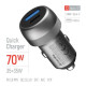 Зарядний пристрій ColorWay USB-C PD35W + USB QC3.0 car adapter (CW-CHA066PD-GR)