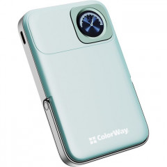 Батарея універсальна ColorWay 10 000 mAh PD\/22.5W, 15W MagSafe & Watch Wireless Aquamarine (CW-PB100LPA2MT-WPDD)