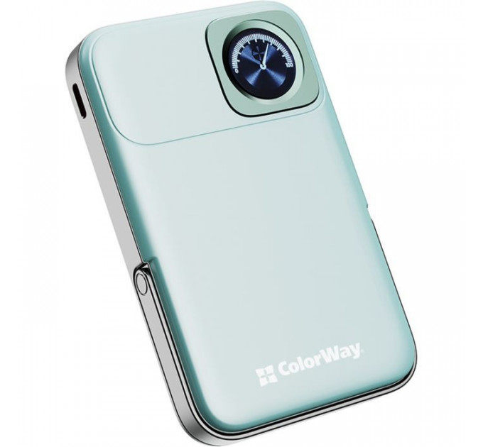 Батарея універсальна ColorWay 10 000 mAh PD\/22.5W, 15W MagSafe & Watch Wireless Aquamarine (CW-PB100LPA2MT-WPDD)